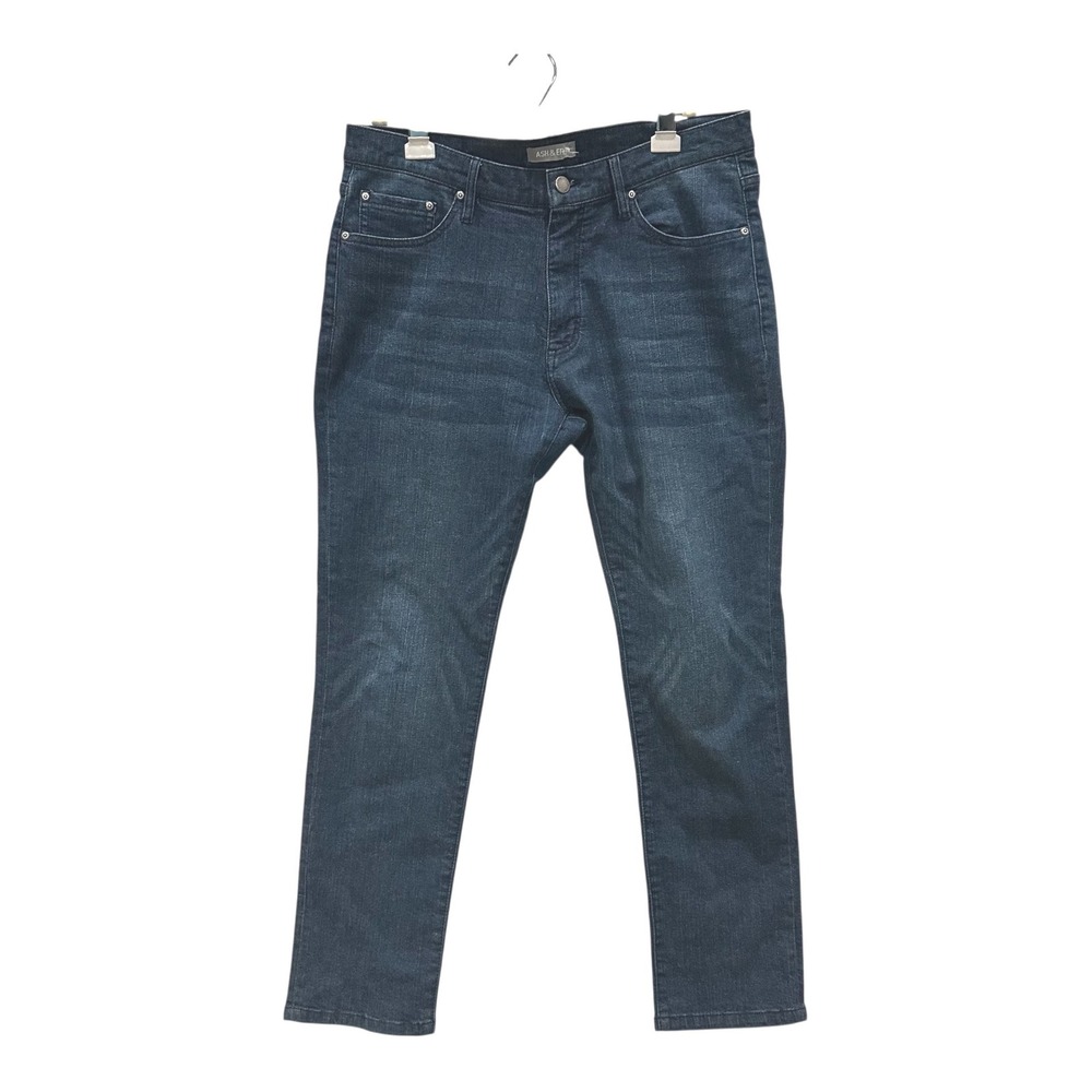 Ash & Erie Jeans Mens 33x29 Slim Fit Medium Blue Stretch Denim